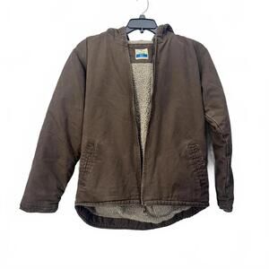 Blue Mountain Kids XL Brown Sherpa-Lined Hooded Jacket NWOT